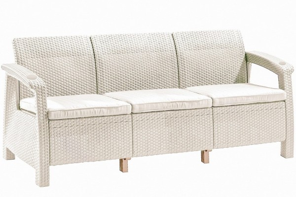 Трёхместный диван  Yalta Sofa 3 Seat белый купить в Кинешме