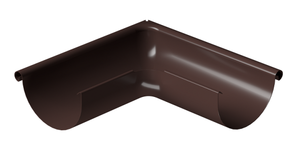 Угол внешний 90° D125 Döcke STAL PREMIUM Шоколад, (RAL 8019) купить в Кинешме