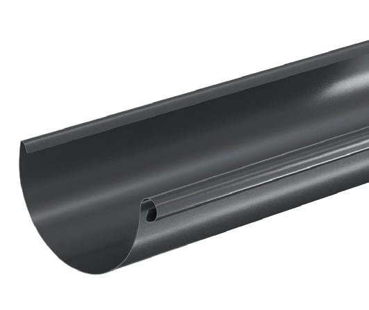 Водосток Aquasistem, система 125x90 - Водосточный желоб 3.00м RAL 7024 Тёмно-серый купить в Кинешме