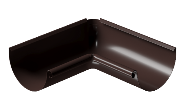 Угол внутренний 90° D125 Döcke STAL PREMIUM Шоколад, (RAL 8019) купить в Кинешме