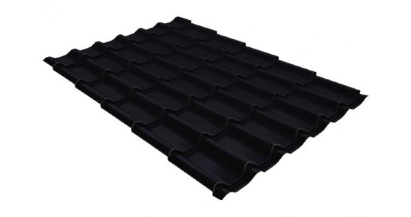 Металлочерепица классик GL 0,5 Velur20 RAL 9005 черный купить в Кинешме