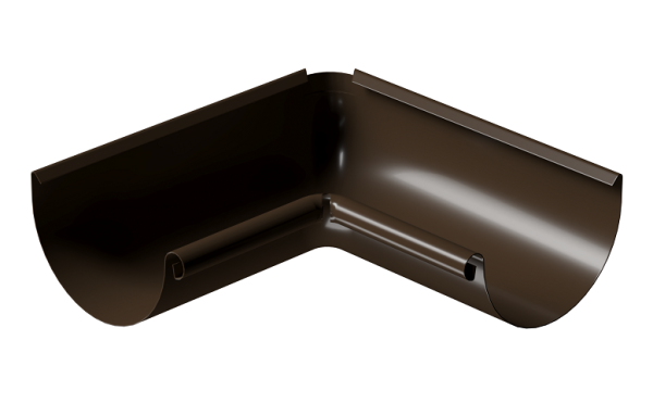 Угол внутренний 90° D125 Döcke STAL PREMIUM Каштан, (RAL 8017) купить в Кинешме