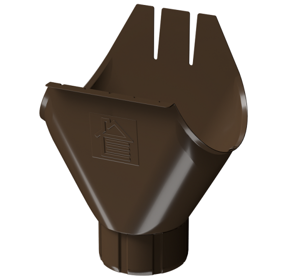 Воронка желоба D125 Döcke STAL PREMIUM Каштан, (RAL 8017) купить в Кинешме