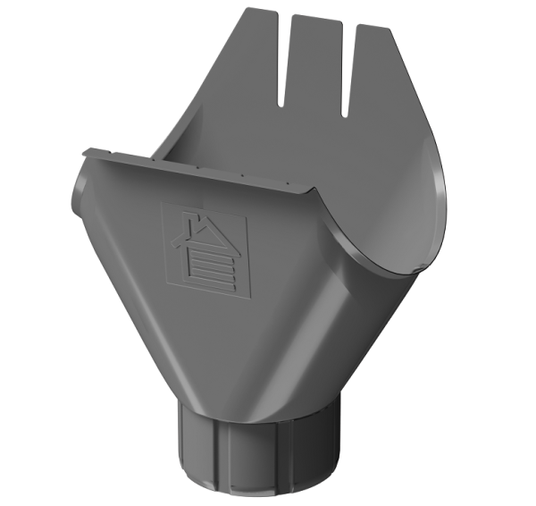 Воронка желоба D125 Döcke STAL PREMIUM Графит, (RAL 7024) купить в Кинешме