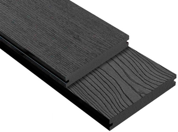 Террасная доска ДПК Outdoor 3D полнотелая STORM/OCEAN BLACK черная купить в Кинешме