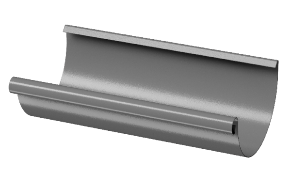 Желоб полукруглый D125 3 м Döcke STAL PREMIUM Графит, (RAL 7024) купить в Кинешме