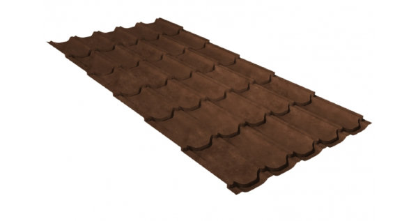 Металлочерепица квинта плюс GL 0,5 Safari Twincolor Brown купить в Кинешме