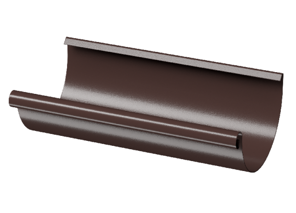 Желоб полукруглый D125 3 м Döcke STAL PREMIUM Шоколад, (RAL 8019) купить в Кинешме