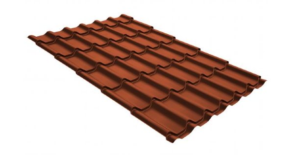 Металлочерепица классик GL 0,5 GreenCoat Pural RR 750 кирпично-красный (RAL 8004 терракота) купить в Кинешме
