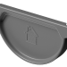 Заглушка желоба D125 Döcke STAL PREMIUM Графит, (RAL 7024) купить в Кинешме