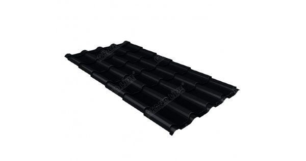 Металлочерепица камея 0,45 Drap RAL 9005 черный купить в Кинешме