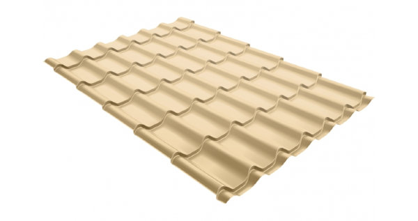 Металлочерепица классик 0,5 Satin RAL 1014 слоновая кость купить в Кинешме