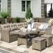 Комплект мебели AFINA плетеной из иск. ротанга AFM-307B Beige купить в Кинешме