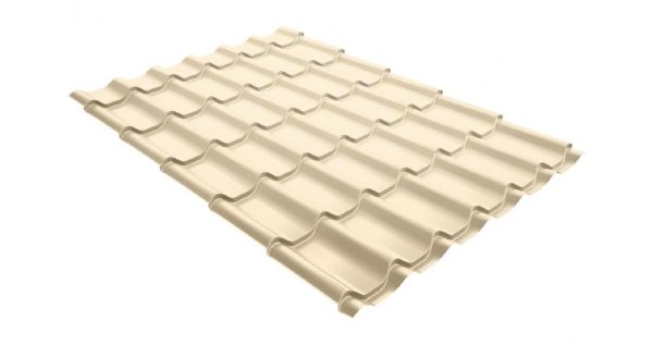 Металлочерепица классик 0,5 Satin RAL 1015 светлая слоновая кость купить в Кинешме