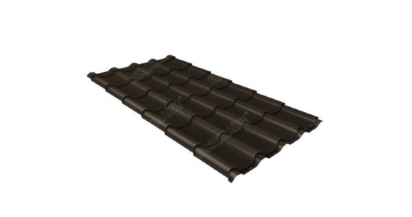 Металлочерепица камея GL 0,5 GreenCoat Pural matt RR 32 темно-коричневый (RAL 8019 серо-коричневый) купить в Кинешме