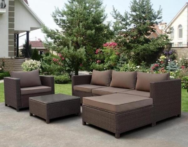 Комплект мебели AFINA плетеной из иск. ротанга YR821A Brown/Beige купить в Кинешме
