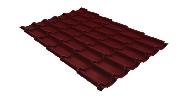 Металлочерепица классик GL 0,5 Quarzit lite RAL 3005 красное вино купить в Кинешме