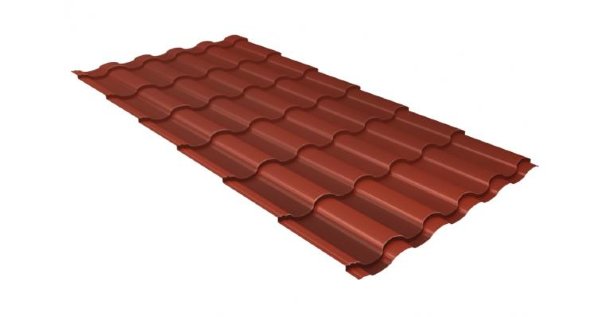 Металлочерепица кредо GL 0,5 Velur20 RAL 8004 терракота купить в Кинешме