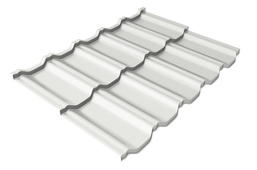 Металлочерепица модульная Квинта Uno Grand Line c 3D резом 0,5 Satin RAL 9003 сигнальный белый купить в Кинешме