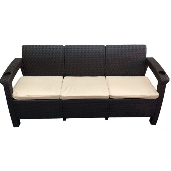 Трёхместный диван  Yalta Sofa 3 Seat венге купить в Кинешме