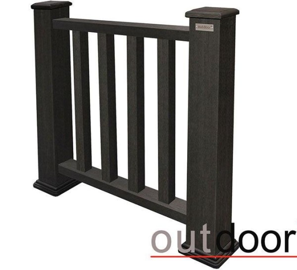 Ограждение из ДПК Outdoor Классик 3D STORM чёрный купить в Кинешме