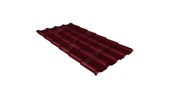 Металлочерепица камея 0,5 Satin RAL 3005 красное вино купить в Кинешме