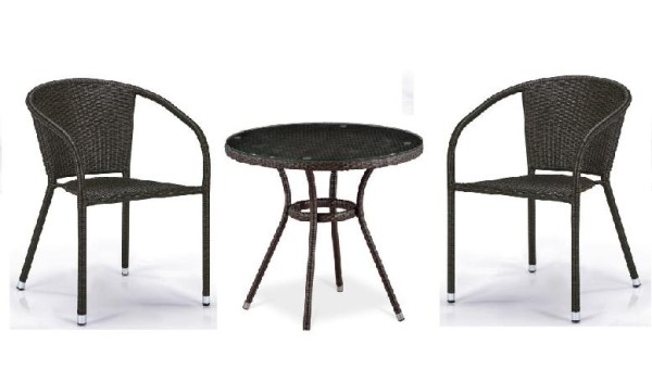 Комплект плетеной мебели AFINA из иск. ротанга Асоль-7 T282ANT/Y137C-W53 Brown 2Pcs купить в Кинешме