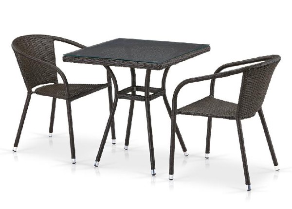 Комплект плетеной мебели AFINA из иск. ротанга T282BNT/Y137C-W53 Brown 2Pcs купить в Кинешме