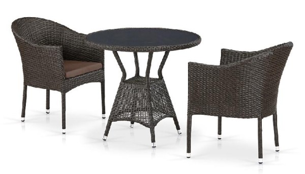 Комплект плетеной мебели AFINA из иск. ротанга T707ANS/Y350-W53 Brown 2Pcs купить в Кинешме