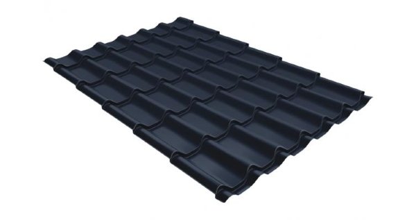 Металлочерепица классик 0,5 Satin RAL 7024 мокрый асфальт купить в Кинешме