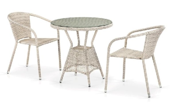Комплект плетеной мебели AFINA из иск. ротанга T705ANT/Y137C-W85 Latte 2Pcs купить в Кинешме
