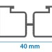 Лага алюминиевая KRONEX 40x15x3000 мм опорная Slim купить в Кинешме