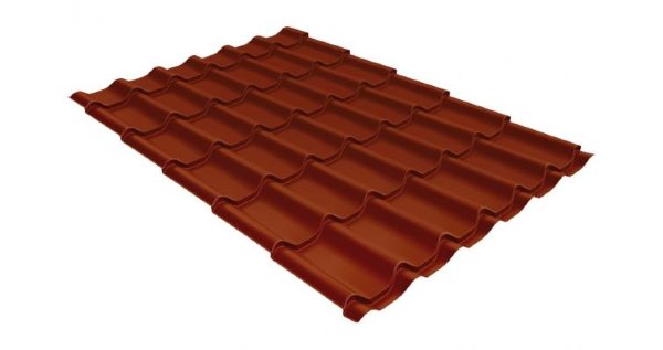 Металлочерепица классик 0,5 Satin RAL 8004 терракота купить в Кинешме