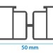 Лага алюминиевая KRONEX 50x25x3000 мм несущая купить в Кинешме