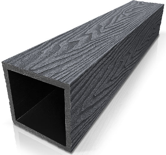 Столб ДПК 3D GardenParkett фактура дерева Графит купить в Кинешме