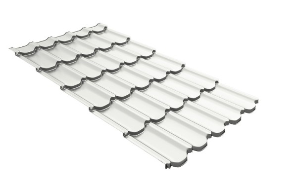 Металлочерепица квинта плюс с 3D резом 0,5 Satin RAL 9003 сигнальный белый купить в Кинешме