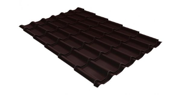 Металлочерепица классик 0,45 Drap RAL 8017 шоколад купить в Кинешме