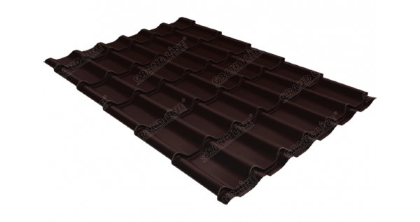 Металлочерепица классик GL 0,5 Quarzit RAL 8017 шоколад Metallic купить в Кинешме