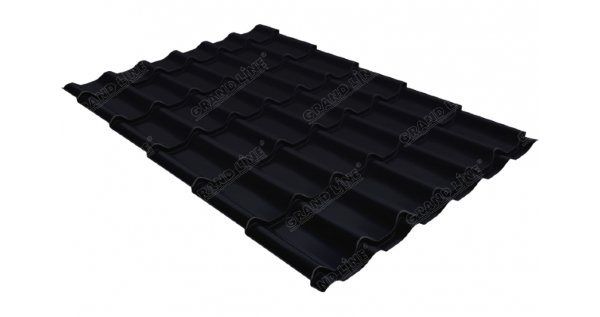 Металлочерепица классик 0,45 Drap RAL 9005 черный купить в Кинешме