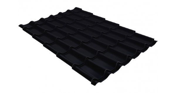 Металлочерепица классик GL 0,5 Quarzit lite RAL 9005 черный купить в Кинешме